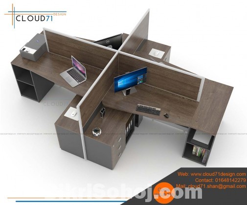 modern 4seater office cubicle